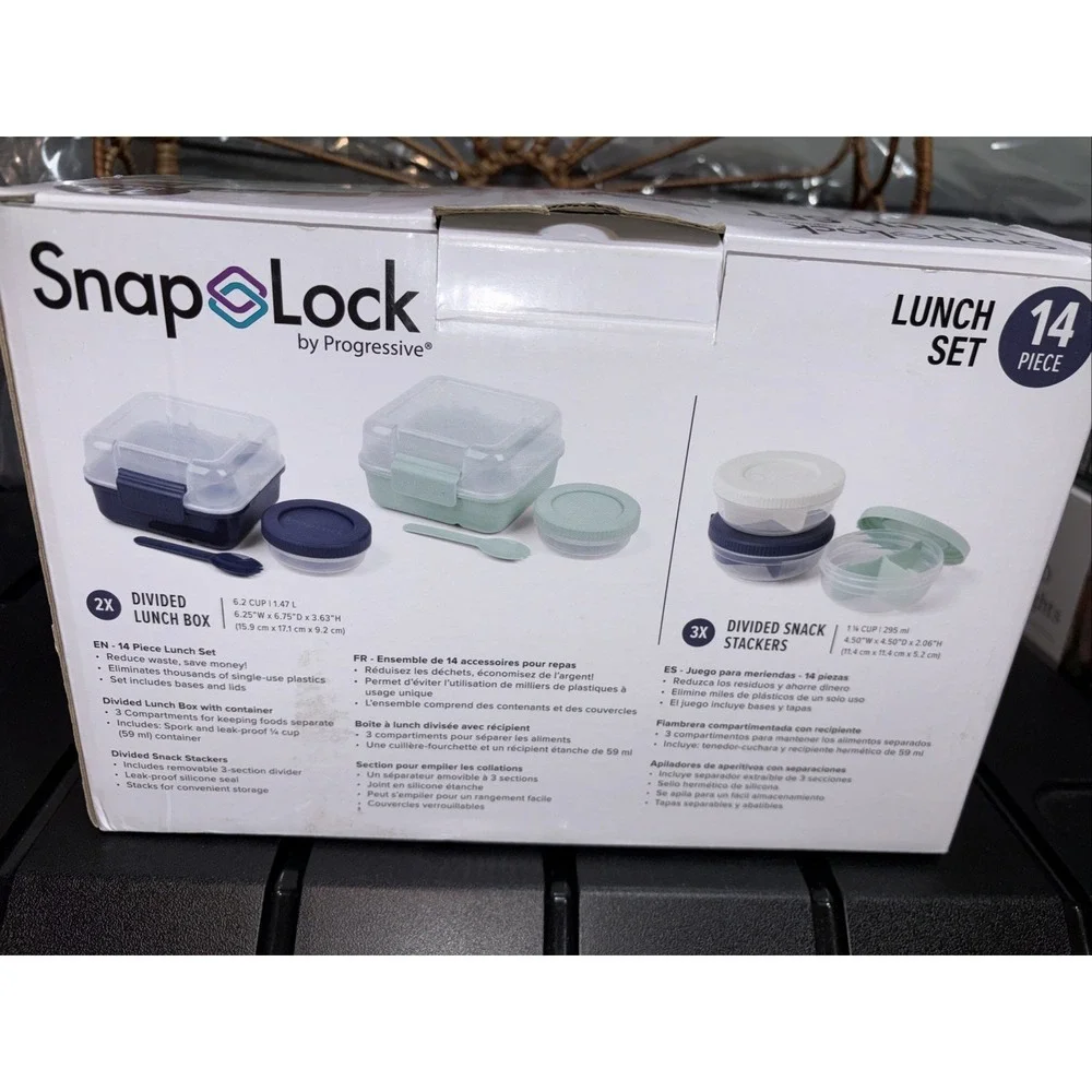 Progressive Snaplock Salad Container Set (14 Piece Set)- BRAND NEW IN‎ BOX